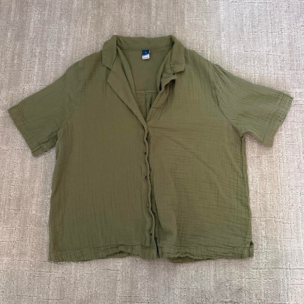 Olive Green Casual Shirt